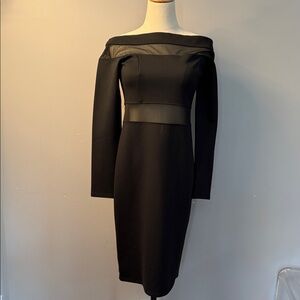 Elegant Black Off-Shoulder Dress Size L
